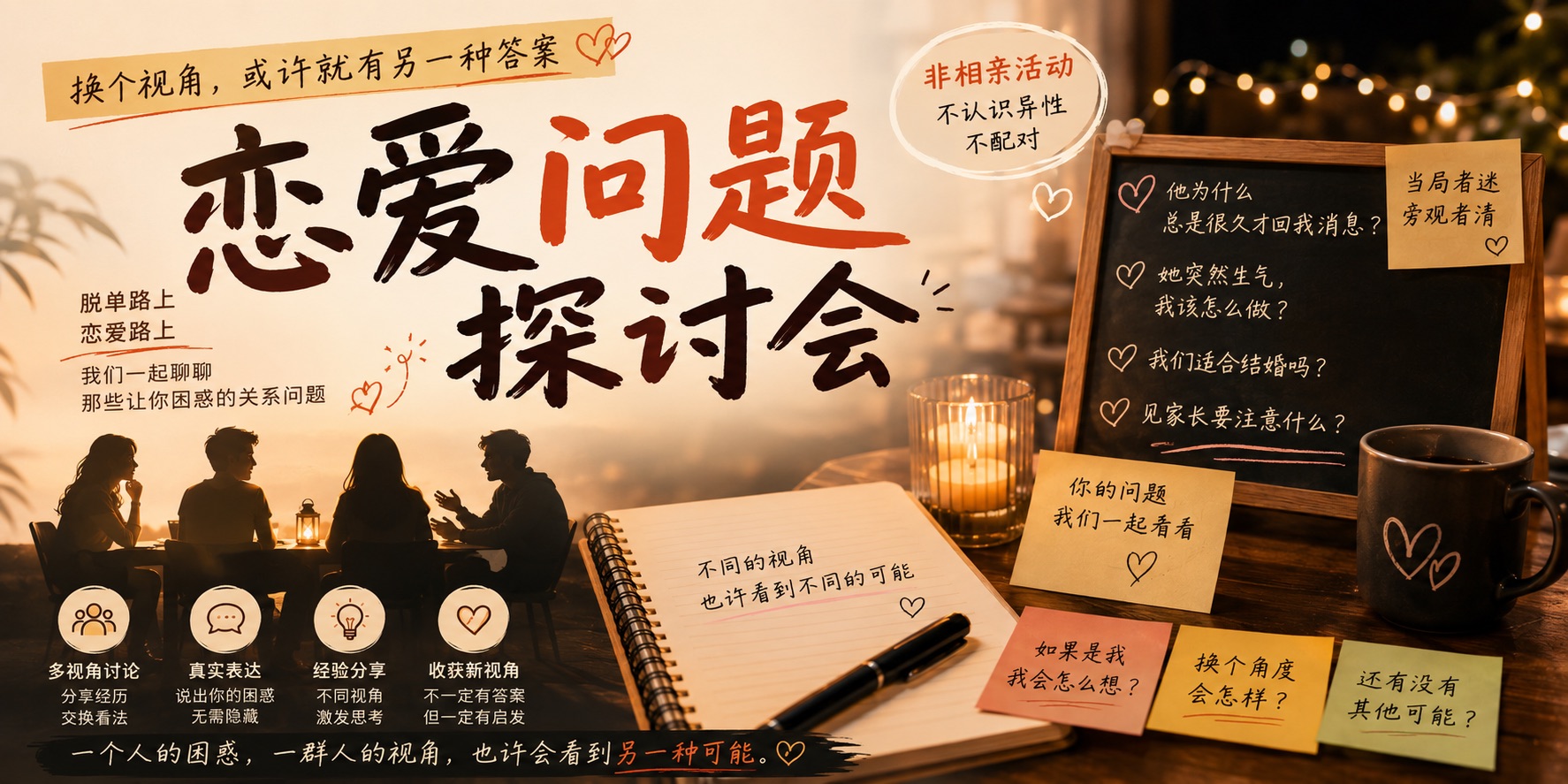 恋爱问题探讨会活动海报